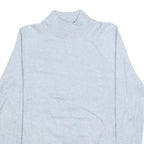 CALVIN KLEIN Womens Light Grey Plain Pullover Roll Neck Basic Knit Jumper S