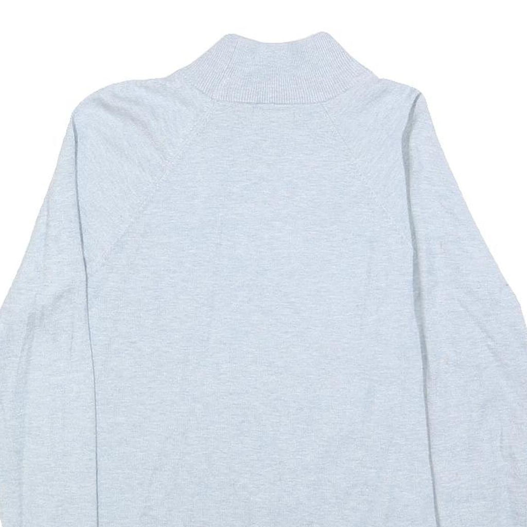 CALVIN KLEIN Womens Light Grey Plain Pullover Roll Neck Basic Knit Jumper S