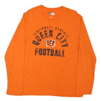 NFL Mens Orange Cincinnati Bengals Queen City Football Long Sleeve Crew Neck