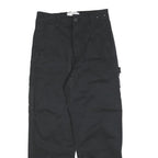 HOLLISTER Womens Black Relaxed Cargo Trousers W28 L28 Cotton Blend Zip