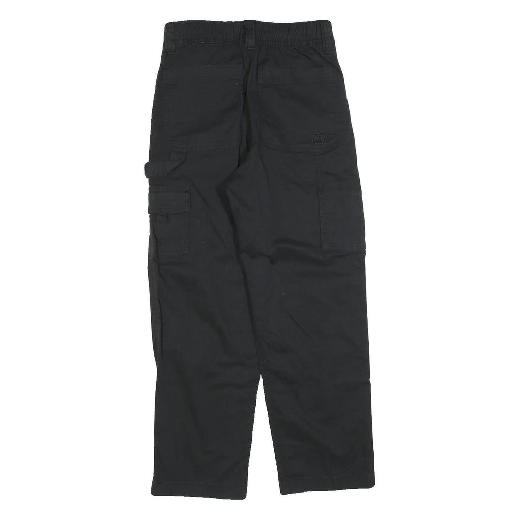 HOLLISTER Womens Black Relaxed Cargo Trousers W28 L28 Cotton Blend Zip