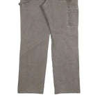 DICKIES Mens Cotton Blend Grey Relaxed Straight Trousers W36 L31 Workwear Zip