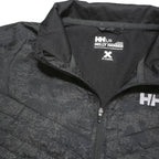 HELLY HANSEN Mens Black Zip Jacket L Nylon Lightweight Reflective Outdoor