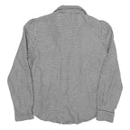 ZARA Womens Black & White Printed Shirt Long Sleeve Collared S Houndstooth