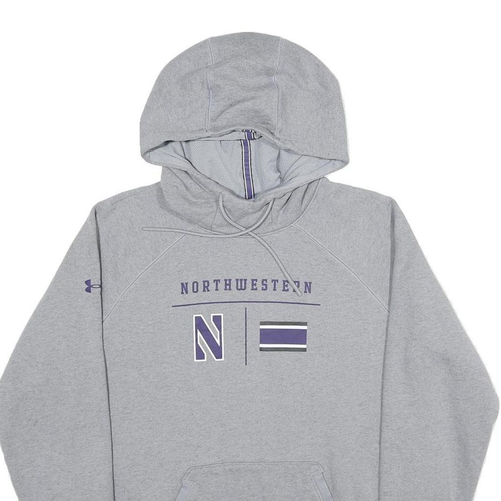 UNDER ARMOUR Mens Grey Northwestern Pullover Hoodie S Athletic Casual
