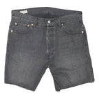 LEVI'S Mens Shorts Black Denim Cut-Off XL W34 Classic Casual Summer