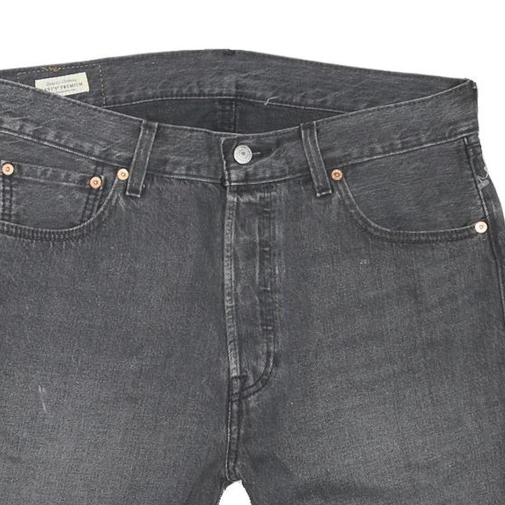 LEVI'S Mens Shorts Black Denim Cut-Off XL W34 Classic Casual Summer