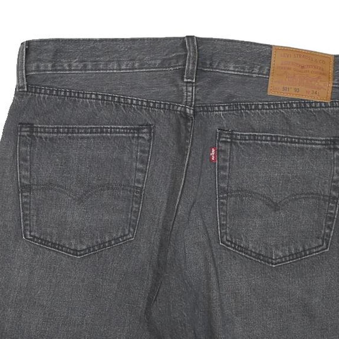 LEVI'S Mens Shorts Black Denim Cut-Off XL W34 Classic Casual Summer