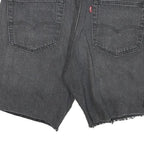 LEVI'S Mens Shorts Black Denim Cut-Off XL W34 Classic Casual Summer