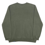ADIDAS Mens Green Crew Neck XL Logo Print Cotton Blend Sweatshirt Pullover