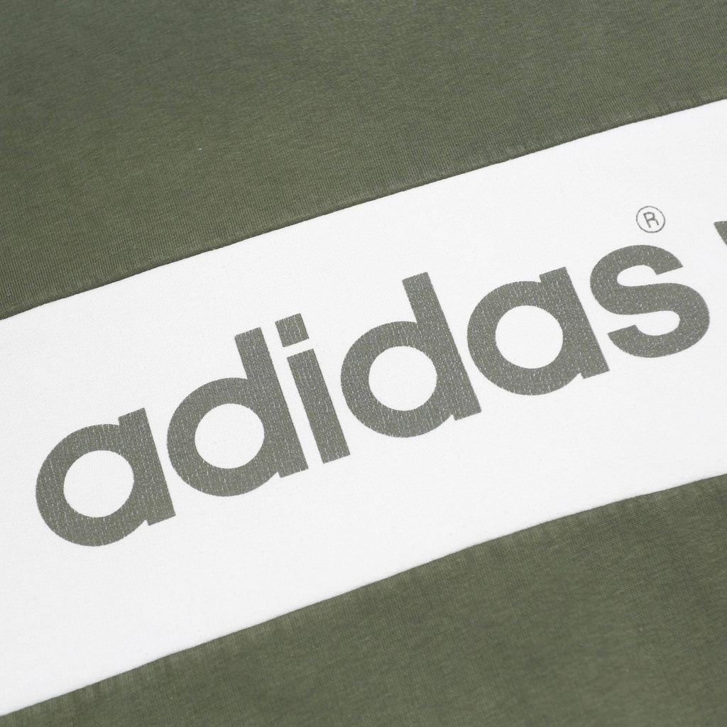 ADIDAS Mens Green Crew Neck XL Logo Print Cotton Blend Sweatshirt Pullover