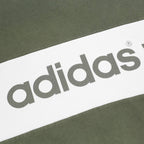 ADIDAS Mens Green Crew Neck XL Logo Print Cotton Blend Sweatshirt Pullover