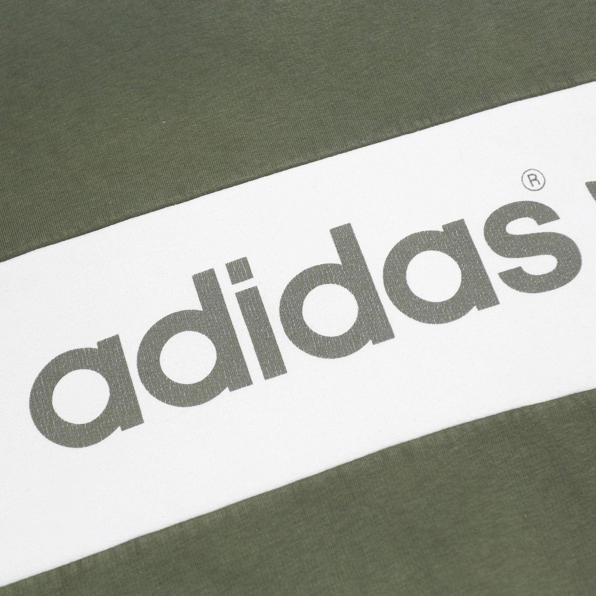 ADIDAS Mens Green Crew Neck XL Logo Print Cotton Blend Sweatshirt Pullover