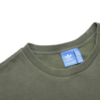 ADIDAS Mens Green Crew Neck XL Logo Print Cotton Blend Sweatshirt Pullover