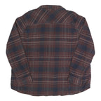 CARHARTT Womens Brown & Blue Plaid Cotton Blend Shirt 2XL Long Sleeve Button