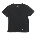 DICKIES Mens Black V-Neck T-Shirt L Cotton Blend Casual Essential