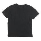 DICKIES Mens Black V-Neck T-Shirt L Cotton Blend Casual Essential