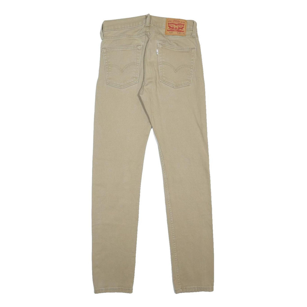 LEVI'S 510 Mens Slim Skinny Beige Cotton Denim Medium Wash W28 L32 Zip Pockets