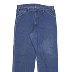 DICKIES Mens Regular Blue Denim Jeans W32 L28 Cotton Blend Zip Classic Workwear