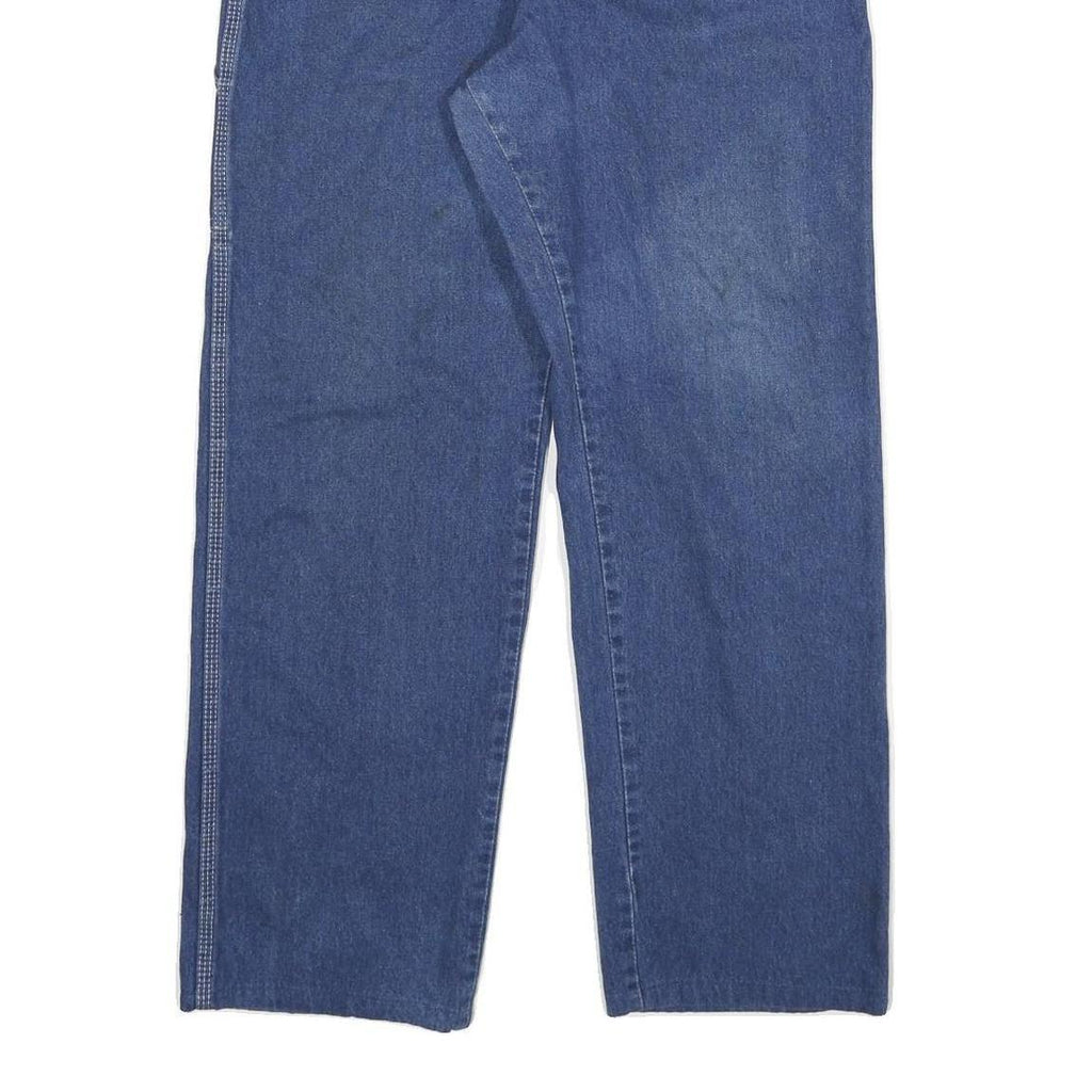 DICKIES Mens Regular Blue Denim Jeans W32 L28 Cotton Blend Zip Classic Workwear