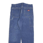 DICKIES Mens Regular Blue Denim Jeans W32 L28 Cotton Blend Zip Classic Workwear
