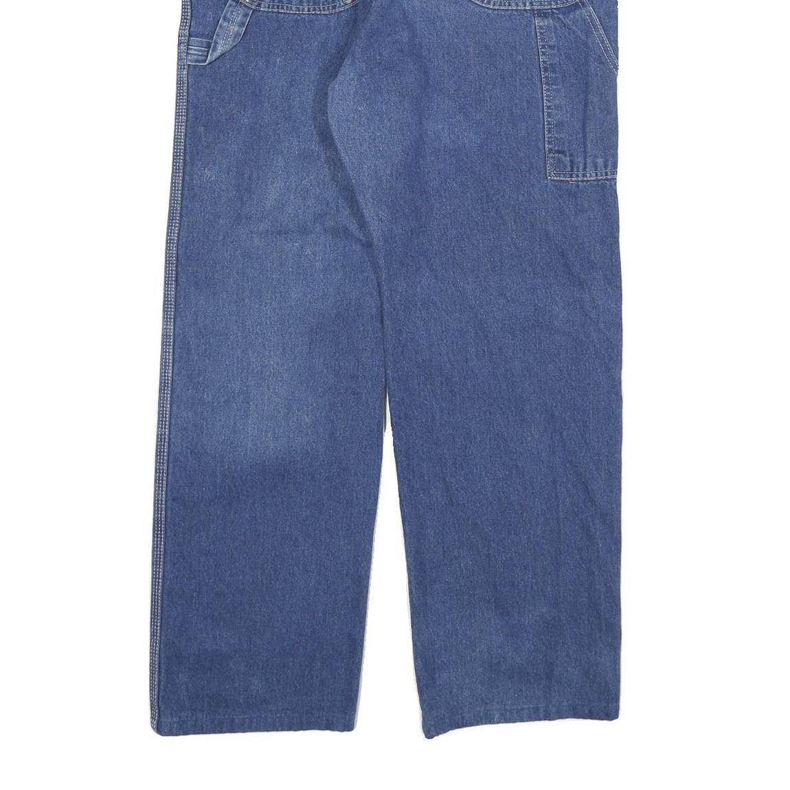 DICKIES Mens Regular Blue Denim Jeans W32 L28 Cotton Blend Zip Classic Workwear