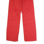 Womens Classic Red Jeans Cotton Blend Button W28 L31 Straight Leg Plain Finish