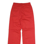 Womens Classic Red Jeans Cotton Blend Button W28 L31 Straight Leg Plain Finish