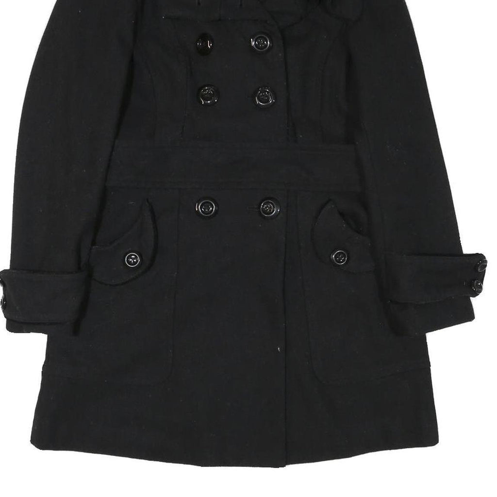 MISS SIXTY Y2K Womens Black Jacket M Cotton Blend Double Breasted Button Closure