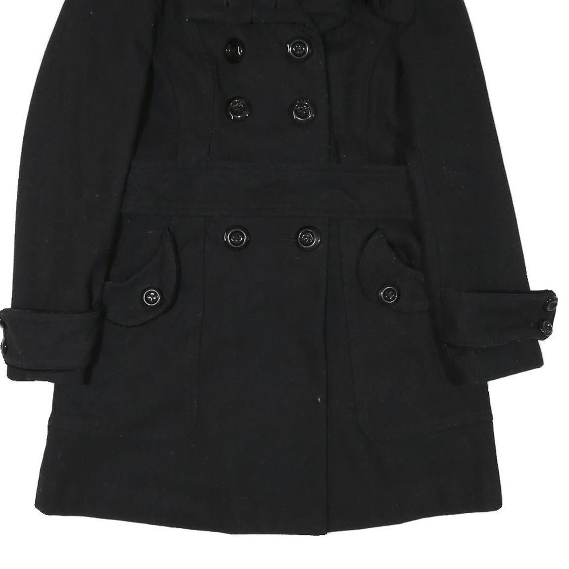 MISS SIXTY Y2K Womens Black Jacket M Cotton Blend Double Breasted Button Closure