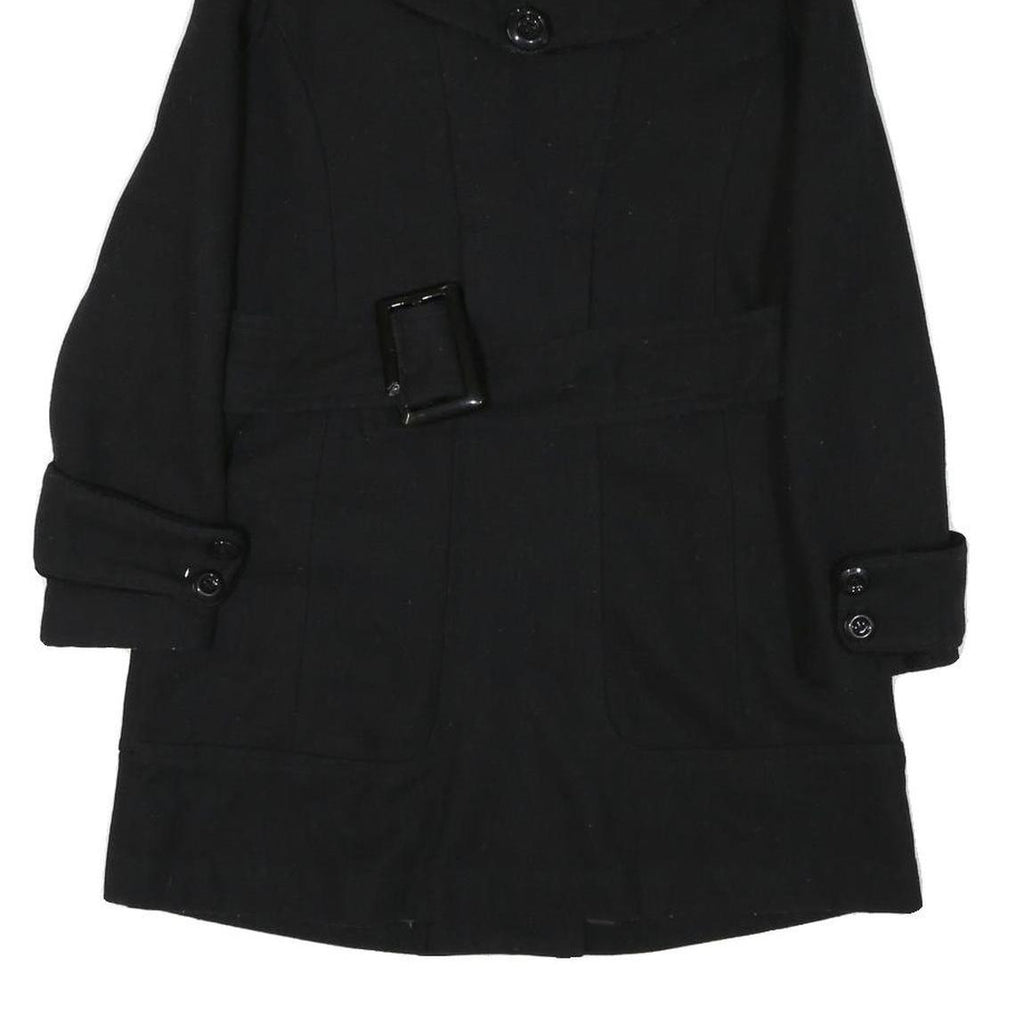 MISS SIXTY Y2K Womens Black Jacket M Cotton Blend Double Breasted Button Closure