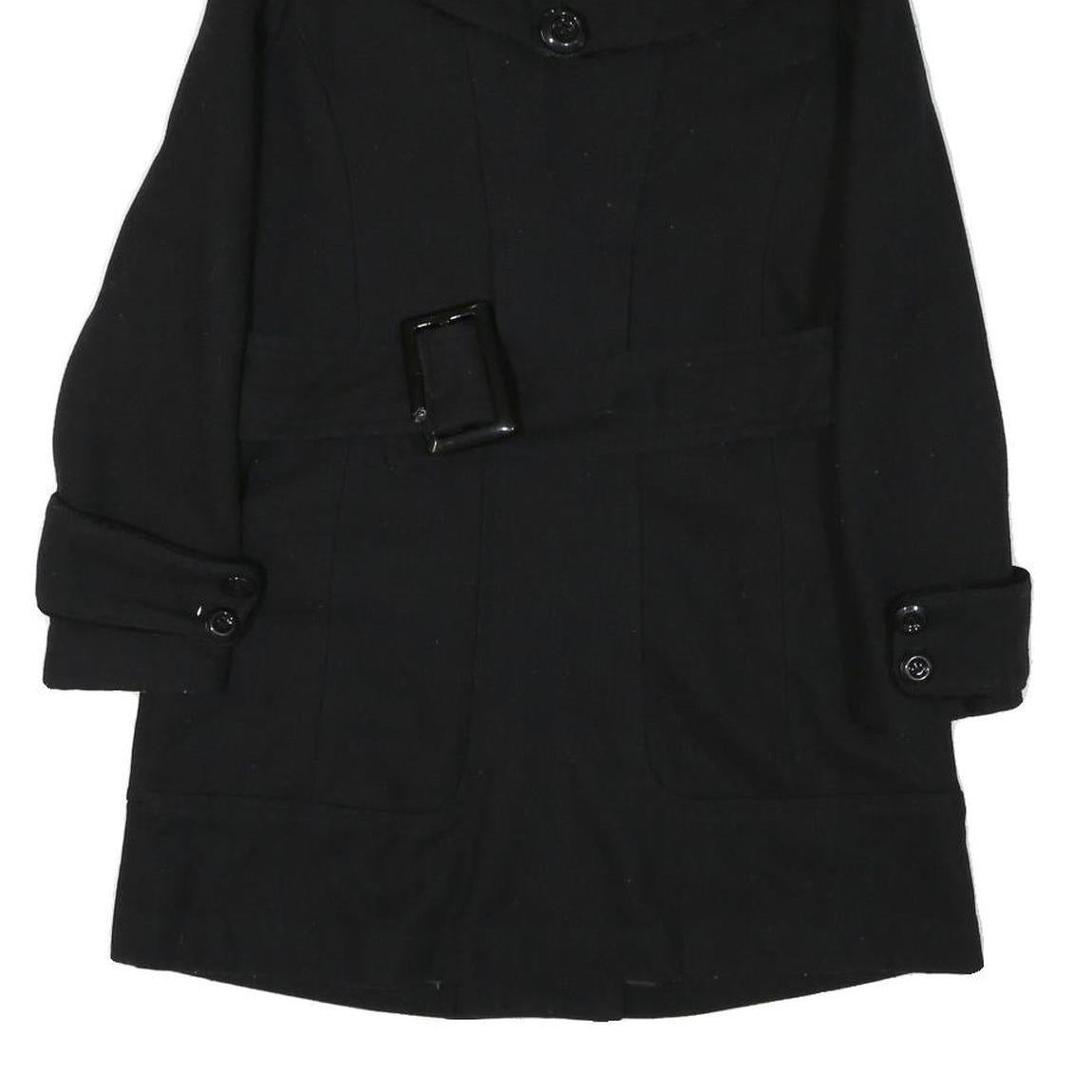 MISS SIXTY Y2K Womens Black Jacket M Cotton Blend Double Breasted Button Closure