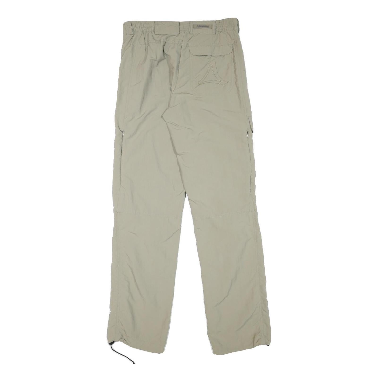 SCHOFFEL Womens Regular Beige Polyester Blend Trousers W28 L30 Outdoor Zip Cargo