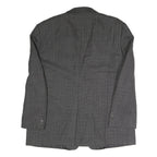 Mens Grey Classic Blazer Jacket XL Polyester Blend Button Closure Plain Elegant