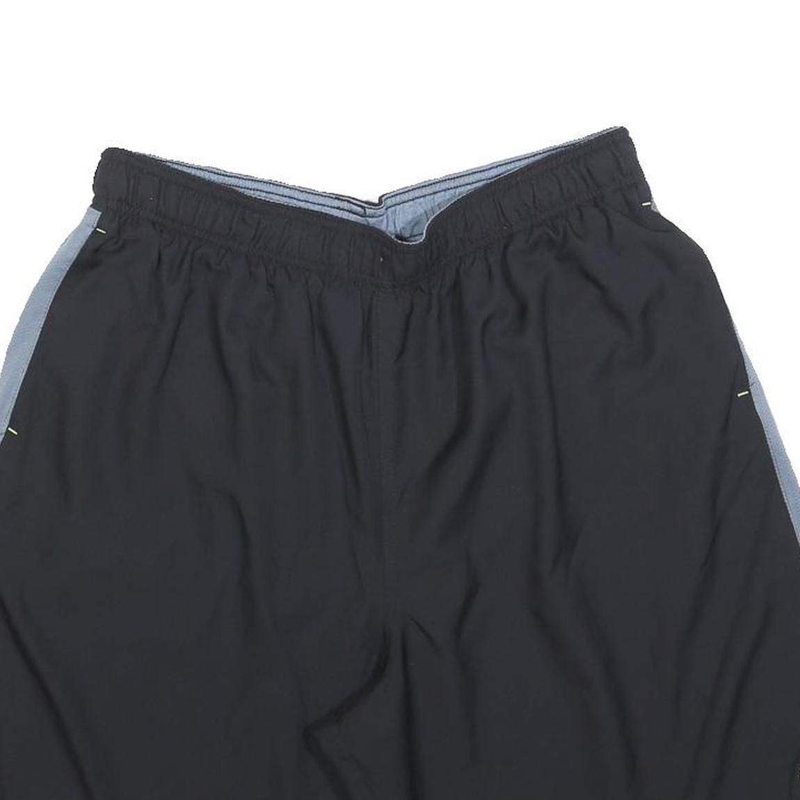 NIKE Mens Black & Grey Sports Shorts XL W32 Dri-FIT Polyester Lightweight