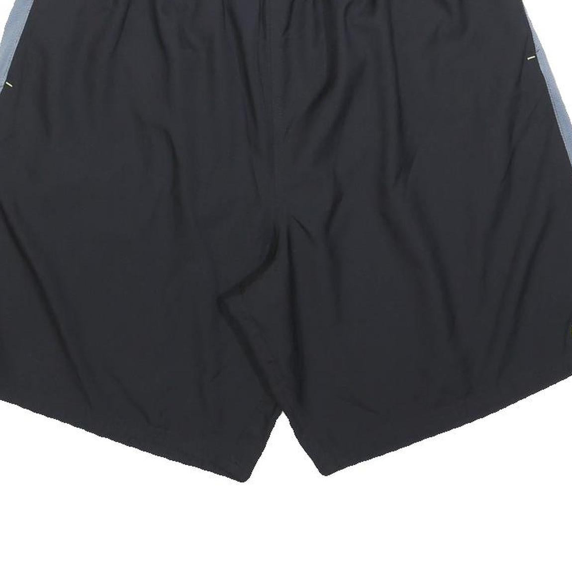 NIKE Mens Black & Grey Sports Shorts XL W32 Dri-FIT Polyester Lightweight