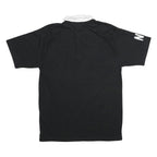 WILD KIWI Mens Black & White New Zealand Short Sleeve Plain XL Polo Shirt Cotton