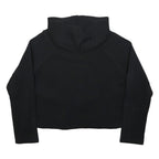 PUMA Womens Black Cropped Hoodie XL Cotton Blend Pullover Sports Sweatshirt