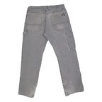 DICKIES Mens Grey Regular Fit Straight Denim Jeans Cotton Blend W33 L27 Workwear