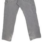 DICKIES Mens Grey Regular Fit Straight Denim Jeans Cotton Blend W33 L27 Workwear