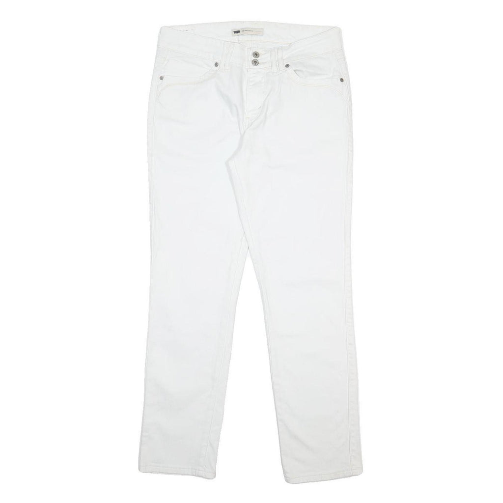 LEVI'S Womens Jeans White Slim Skinny Denim W31 L32 Cotton Blend Zip