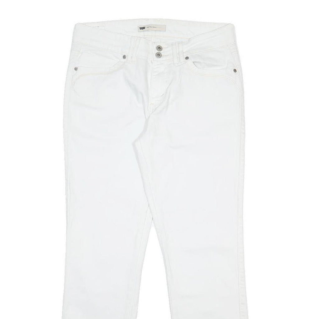 LEVI'S Womens Jeans White Slim Skinny Denim W31 L32 Cotton Blend Zip