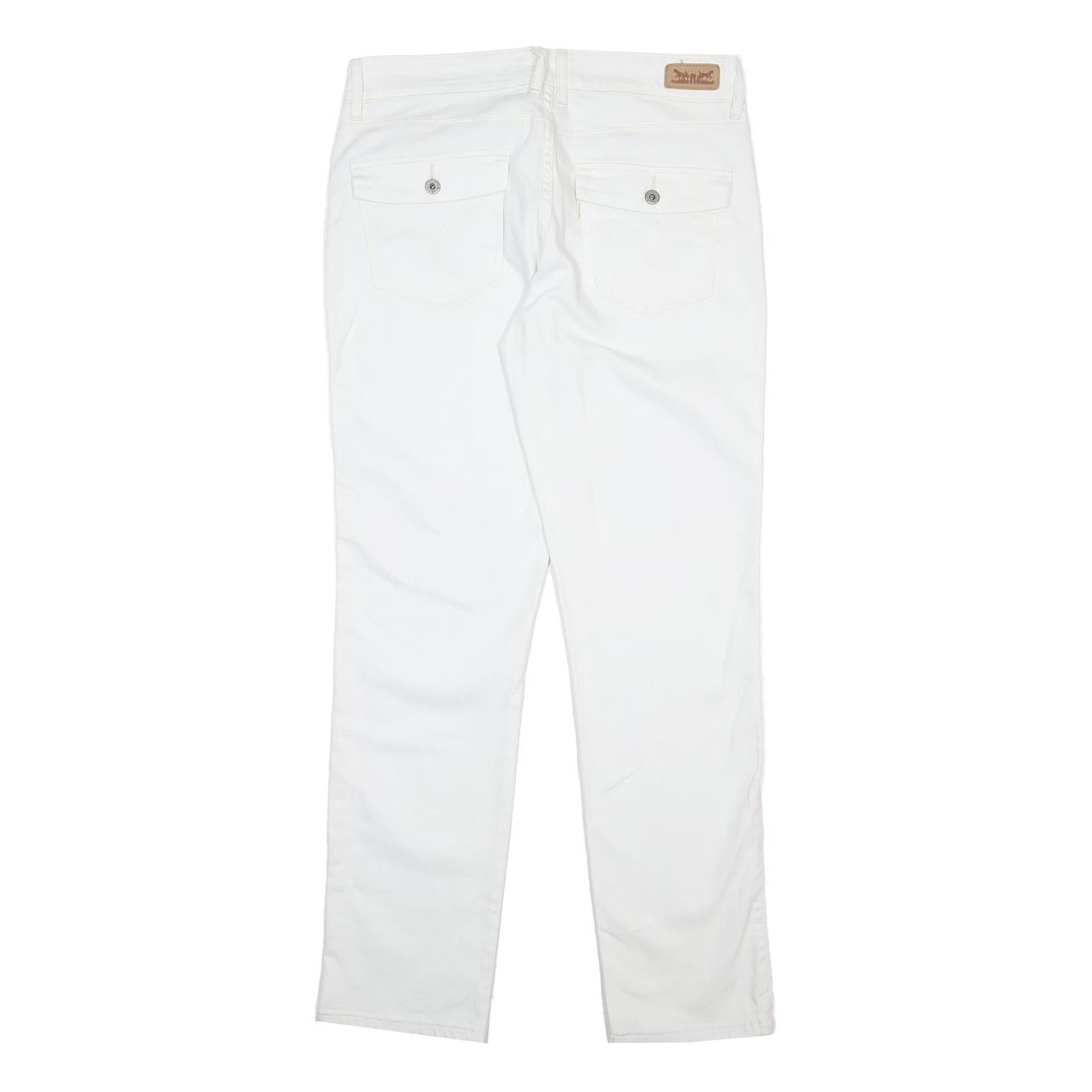 LEVI'S Womens Jeans White Slim Skinny Denim W31 L32 Cotton Blend Zip