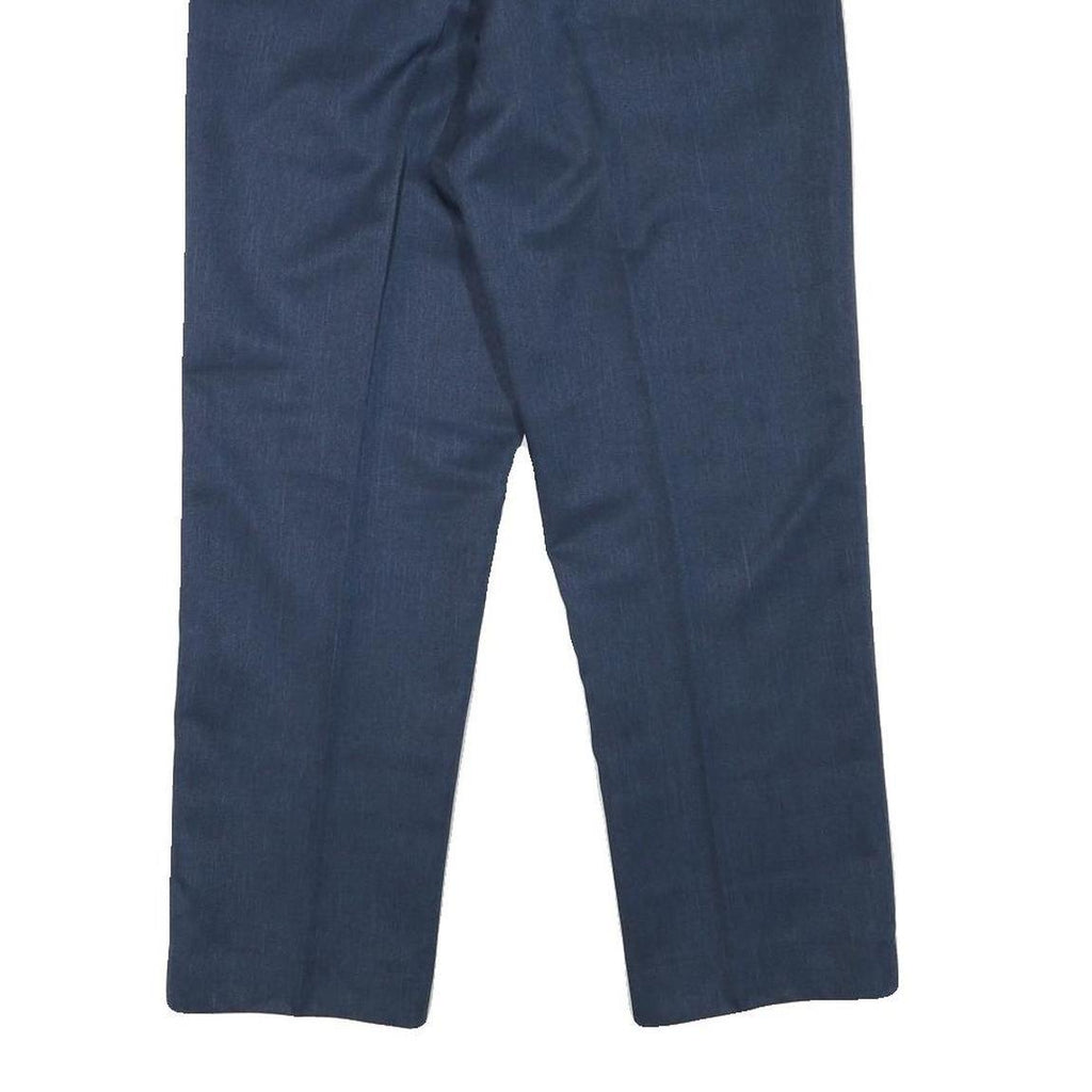 CANDA Mens Polyester Navy Blue Regular Fit Straight Leg Trousers W32 L27 Formal