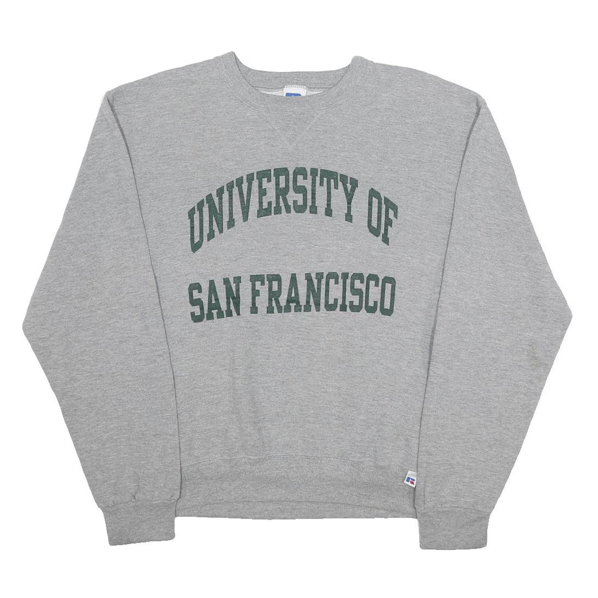 RUSSELL ATHLETIC Mens Grey University Of San Francisco Crew Neck S Cotton