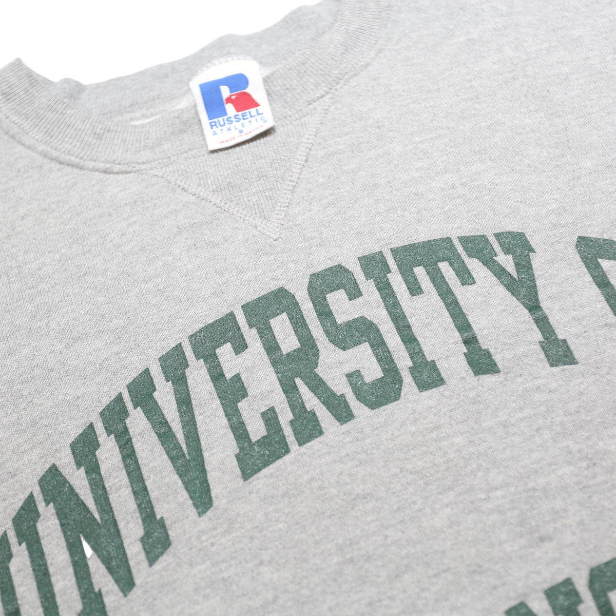 RUSSELL ATHLETIC Mens Grey University Of San Francisco Crew Neck S Cotton