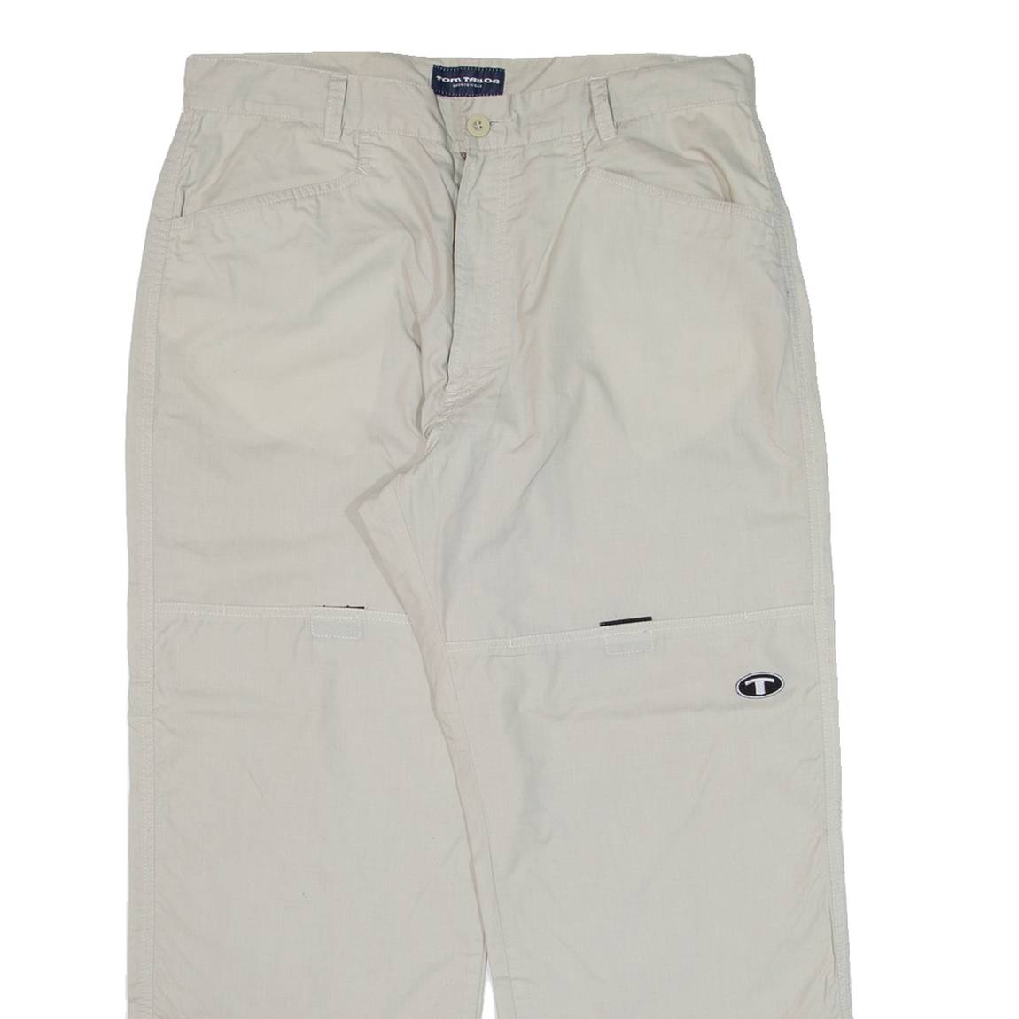 TOM TAILOR Mens Trousers Grey Loose Straight W36 L27