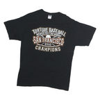 GILDAN Mens Black San Francisco Baseball Graphic T-Shirt L Short Sleeve Crew
