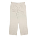 Mens Relaxed Woven Beige Trousers Zip Closure W32 L29 Classic Formal Wear