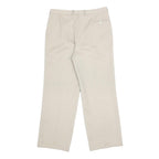 Mens Relaxed Woven Beige Trousers Zip Closure W32 L29 Classic Formal Wear